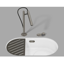 Spültischarmatur mit Spüle und Spülmittelspender