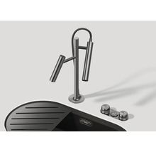 Küchenarmatur mit Spüle und Bedienelementen