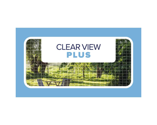 Clear View Plus Gartenzaun mit Blick auf einen Gartenbereich