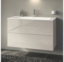 Waschtisch mit zwei Schubladen, Armatur und Seifenspender