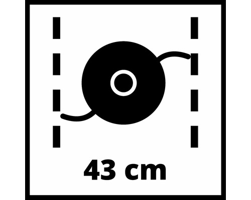 Schnittbreite 43 cm Symbol