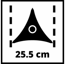 Symbol für ein Mähwerk mit einem Durchmesser von 25,5 cm