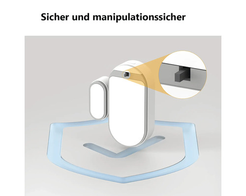 Sicherer und manipulationssicherer Tür- und Fenstersensor mit integriertem Manipulationsschutz.