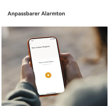 Smartphone App für einen anpassbaren Alarmton.