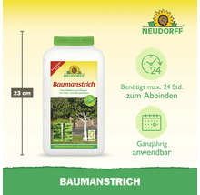 Neudorff Logo, Neudorff Baumanstrich zur Pflege von Obst- und Ziergehölzen, 23 Zentimeter hoch, maximal 24 Stunden Abbindezeit, ganzjährig anwendbar.