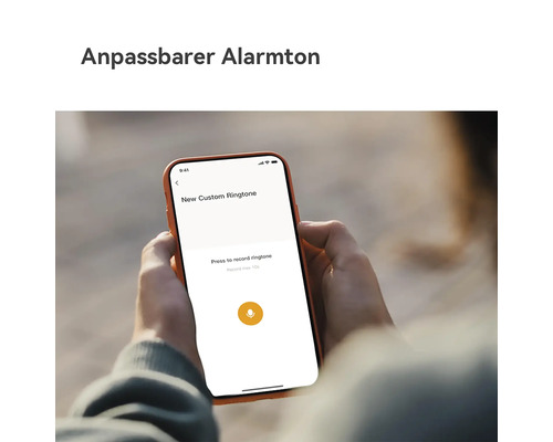 Smartphone App zur Aufnahme eines individuellen Alarmtons oder Klingeltons.
