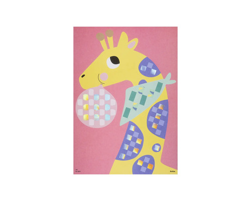 Folia Flechtbild Giraffe zum Basteln und Flechten für Kinder.
