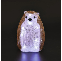 LED-Dekofigur Igel aus strukturiertem Kunststoff mit Beleuchtung.