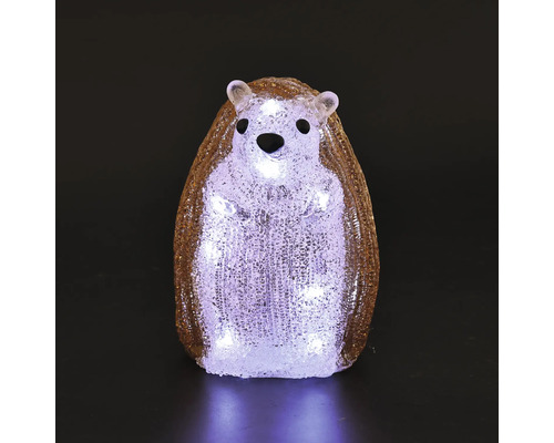 LED-Dekofigur Igel aus strukturiertem Kunststoff mit Beleuchtung.