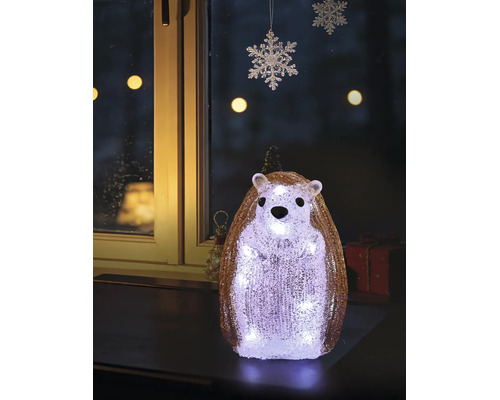 LED-Deko-Igel aus Acryl, von innen beleuchtet, stehende Weihnachtsfigur für den Innen- und Außenbereich.