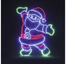 LED-Lichtsilhouette in Form eines Weihnachtsmanns für den Außenbereich.