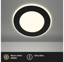 Runde LED Deckenleuchte mit warmweißem Licht 3000 Kelvin und ultraflachem Design.