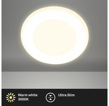 Runde LED Deckenleuchte mit warmweißem Licht 3000 Kelvin und ultraflachem Design
