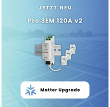 Shelly Pro 3EM 120A Version 2 Energiemessgerät mit drei Stromwandlern, zur Hutschienenmontage, kompatibel mit Matter.