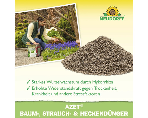 Neudorff Azet Baum Strauch und Heckendünger zur Förderung des Wurzelwachstums und Erhöhung der Widerstandskraft von Pflanzen im Garten