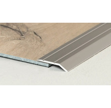 Metall Übergangsprofil für Bodenbeläge wie Laminat oder Vinyl mit Holzoptik