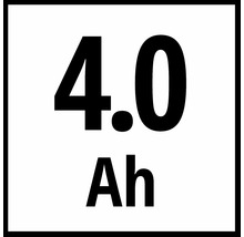 Symbol für eine Akkukapazität von 4,0 Amperestunden