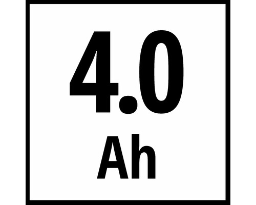 Symbol für eine Akkukapazität von 4,0 Amperestunden
