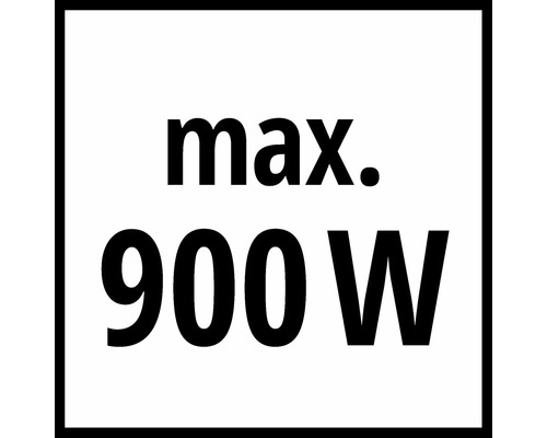 Symbol für eine maximale Leistung von 900 Watt.