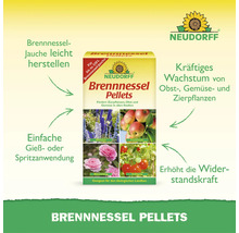 Neudorff Brennnessel Pellets zur Herstellung von Brennnesseljauche für kräftiges Wachstum von Pflanzen, geeignet für ökologischen Landbau.