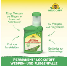 Neudorff Permanent Lockstoff für Wespen- und Fliegenfallen, insektizidfrei und für 6 Wochen wirksam, für Innen- und Außenbereich geeignet.