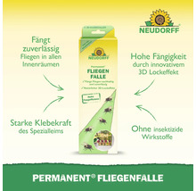 Neudorff Permanent Fliegenfalle als 3D Klebefalle zur wirksamen Bekämpfung von Fliegen in Innenräumen ohne den Einsatz von Insektiziden.