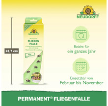 Neudorff Permanent Fliegenfalle als 4 Stück Klebefallen Set mit 23,7 Zentimeter Länge für den Einsatz von Februar bis November gegen Fliegen