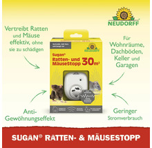 Neudorff Sugan Ratten und Mäusestopp Ultraschallgerät zur Vertreibung von Nagetieren in Innenräumen mit 30 Quadratmeter Reichweite