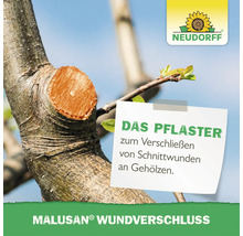 Neudorff Malusan Wundverschluss Pflaster für Schnittwunden an Bäumen und Sträuchern mit Neudorff Logo.