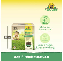 Neudorff Azet Rasendünger 5 Kilogramm Packung für 100 Quadratmeter zur Rasenpflege mit organischer Sofort- und Langzeitwirkung.