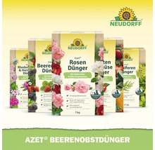 Verschiedene Neudorff Azet Dünger Produkte für unterschiedliche Pflanzen im Garten