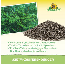 Neudorff Azet Koniferendünger Granulat für Koniferen und Heckenpflanzen mit Mykorrhiza zur Stärkung der Widerstandskraft.