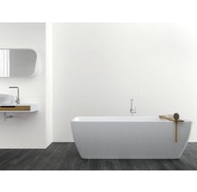 Wandfliese Snow white Satin 30x90 cm rektifiziert