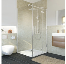 Drehtür für Seitenwand Breuer Avanta 100 cm Anschlag rechts Dekor Terrazzo Weiß Profilfarbe chrom-thumb-1 Drehtür für Seitenwand Breuer Avanta 100 cm Anschlag rechts Dekor Terrazzo Weiß Profilfarbe chrom-thumb-1