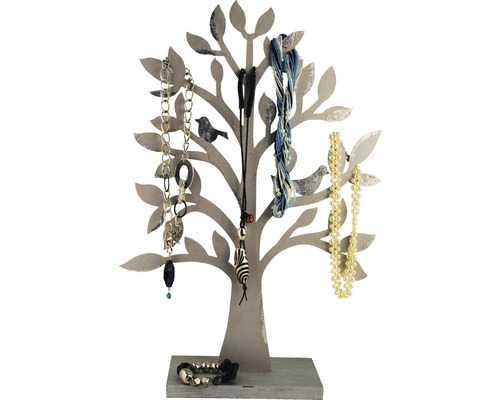 Schmuckbaum mit Halsketten und Armbändern