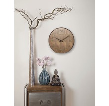 Wanduhr Wood Wood Medium Holz braun Ø 35 cm