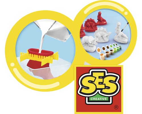 SES Creative Dinosaurier Gipsfiguren gießen und bemalen