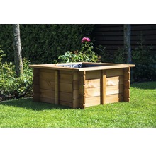 Quadratisches Hochbeet aus Holz für den Garten