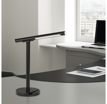 Schreibtisch mit LED Lampe und Laptop