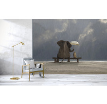Fototapete Vlies HRBP000016 Elefant und Hund 3 5-tlg. 243 x 184 cm