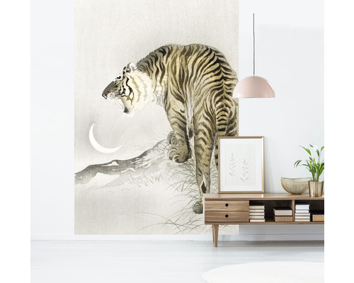 Wandbild mit Tigermotiv in einem Wohnzimmer