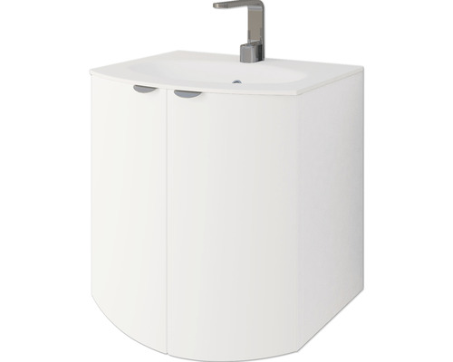 Waschbeckenunterschrank mit zwei Türen und Armatur