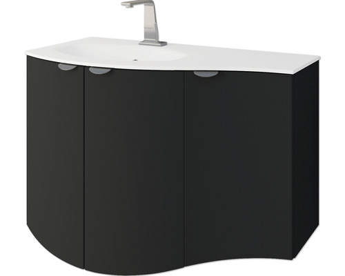 Waschtisch mit drei Türen und Waschbecken