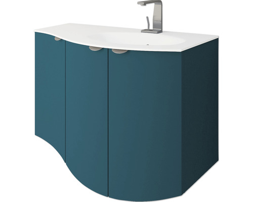 Waschtischunterschrank mit Waschbecken und Armatur