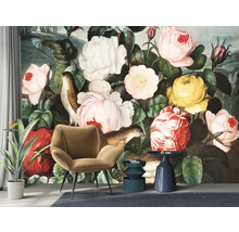 Fototapete Vlies HRBP100076 Thornton Blumen + Vogel 7-tlg. 340 x 254 cm