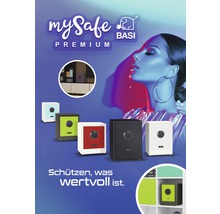 Möbeltresor Basi mySafe Premium 350 grau/grün mit Elektronikschloss und Fingerprint-thumb-3