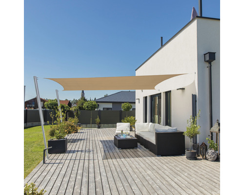 Windhager CAPRI Rechtecksonnensegel 3,0 x 4,0 m, HDPE 225 g/m² wind- und wasserdurchlässig, rot