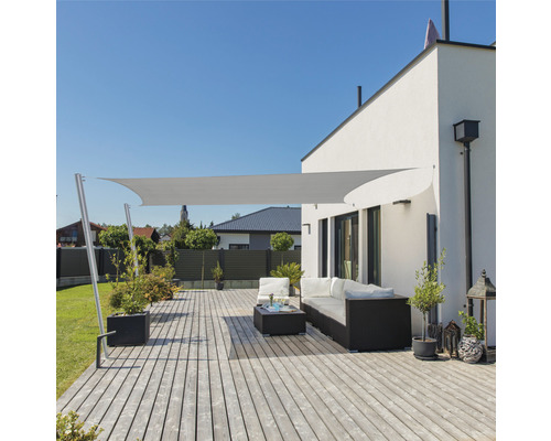 PEREL Sonnensegel, rechteckig 2x3m 3x4m Balkon Garten Sonnenschutz