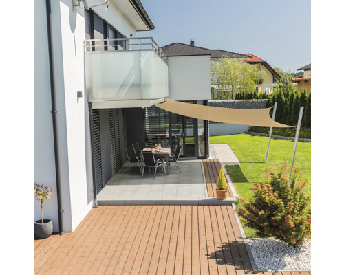 Windhagel CAPRI Quardratsonnensegel 4,0 m, HDPE 225 g/m² wind- und wasserdurchlässig, rot