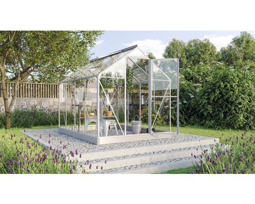 Gewächshaus Vitavia Triton 5000 Einscheibensicherheitsglas 3 mm 198 x 256 cm silber Gewächshaus Vitavia Triton 5000 Einscheibensicherheitsglas 3 mm 198 x 256 cm silber